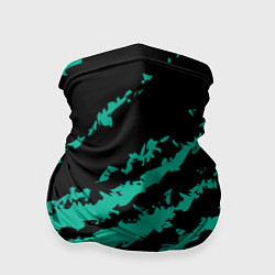 Бандана-труба The color is black and turquoise, цвет: 3D-принт