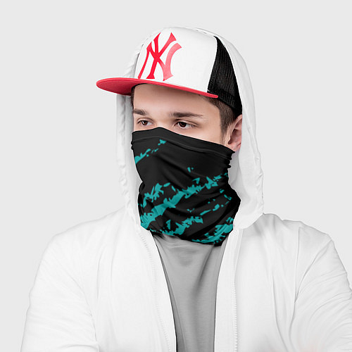Бандана The color is black and light blue / 3D-принт – фото 2