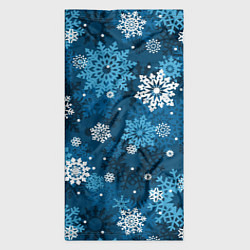 Бандана-труба Снежинки белые и голубые, цвет: 3D-принт — фото 2