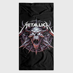 Бандана-труба Metallica - cool skull with horns, цвет: 3D-принт — фото 2