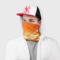 Бандана-труба Оранжевые блестящие частицы текстура, цвет: 3D-принт — фото 2