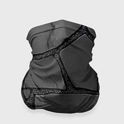 Бандана-труба Черные объемные плиты текстура, цвет: 3D-принт