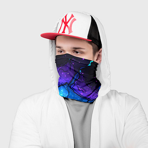 Бандана Синяя звездная полоса в плите текстура / 3D-принт – фото 2