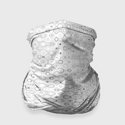 Бандана-труба Белый с абстрактным узором, цвет: 3D-принт