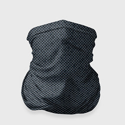 Бандана-труба Тёмный серо-синий однотонный текстурированный, цвет: 3D-принт