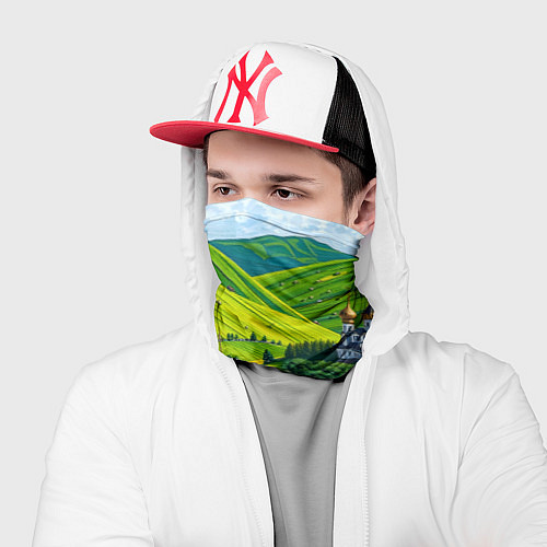 Бандана Русская душа и поле / 3D-принт – фото 2