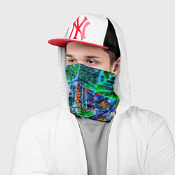 Бандана-труба Психоделика узор кислотный, цвет: 3D-принт — фото 2