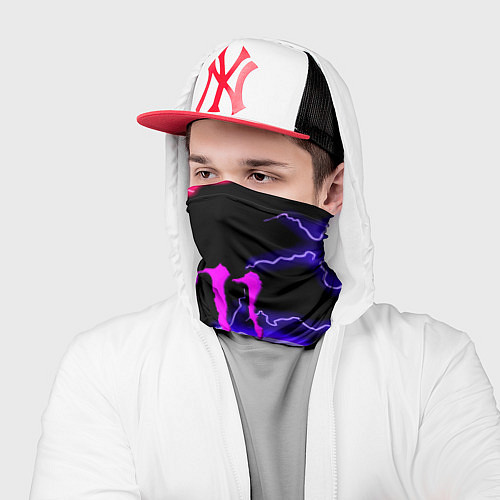 Бандана Monster energy неоновый шторм / 3D-принт – фото 2