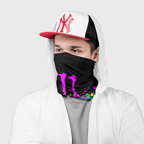 Бандана Monster energy краски неоновые / 3D-принт – фото 2