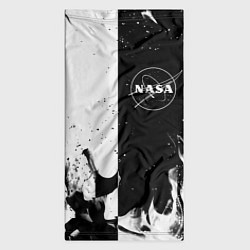 Бандана-труба Nasa черно белый огонь, цвет: 3D-принт — фото 2