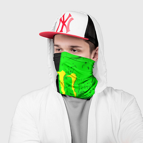 Бандана Monster energy green fire / 3D-принт – фото 2