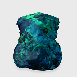Бандана Абстракция - blue-green paint spill