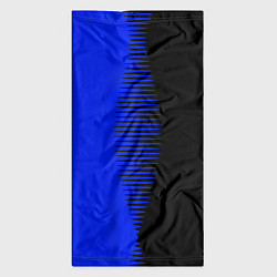 Бандана-труба Чёрно-синий пополам с переходом, цвет: 3D-принт — фото 2