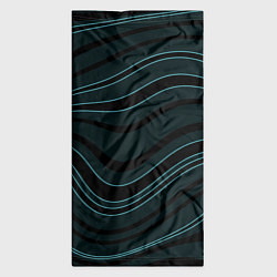 Бандана-труба Тёмный синий волнистые полосы, цвет: 3D-принт — фото 2