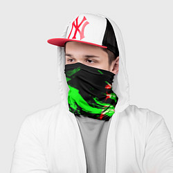 Бандана-труба Color black green red, цвет: 3D-принт — фото 2