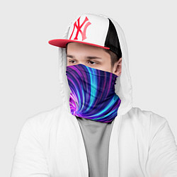 Бандана-труба Неоновый вихрь из светящихся линий, цвет: 3D-принт — фото 2