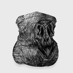 Бандана-труба Черепа динозавров - эскиз, цвет: 3D-принт