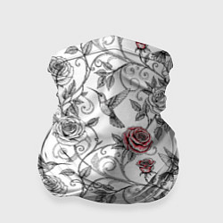 Бандана-труба Колибри и розы, цвет: 3D-принт