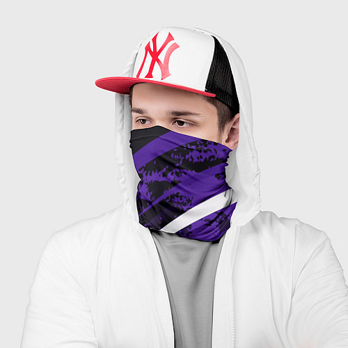 Бандана Color black purple line / 3D-принт – фото 2