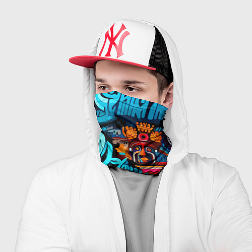 Бандана Abstract graffiti - ai art / 3D-принт – фото 2