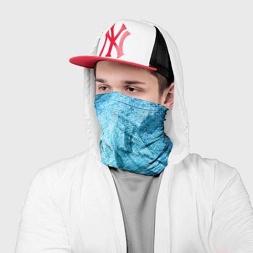 Бандана Абстракция - blue pressed stone / 3D-принт – фото 2