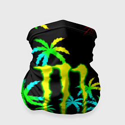 Бандана-труба Monster energy тропики кислотные, цвет: 3D-принт