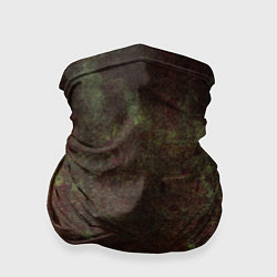 Бандана Абстракция - green fabric soaked in red paint