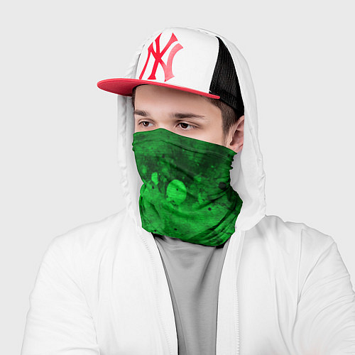 Бандана Абстракция - green acid stains / 3D-принт – фото 2