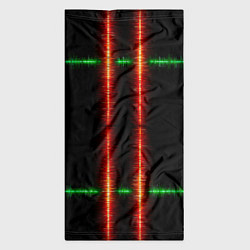 Бандана-труба Color black green red lines, цвет: 3D-принт — фото 2