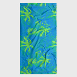 Бандана-труба Palm light green light blue, цвет: 3D-принт — фото 2