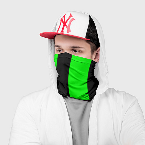 Бандана Color green black line / 3D-принт – фото 2