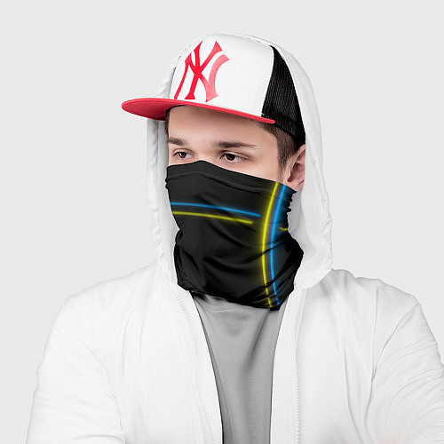 Бандана Neon yellow blue / 3D-принт – фото 2