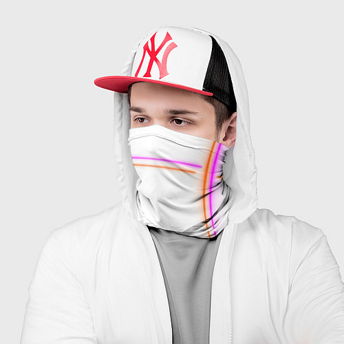 Бандана Neon white orange pink / 3D-принт – фото 2