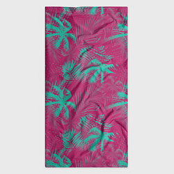 Бандана-труба Palm pink light blue, цвет: 3D-принт — фото 2
