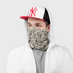 Бандана-труба Иероглифы маори, цвет: 3D-принт — фото 2