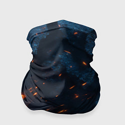 Бандана-труба Синий камуфляж с искрами, цвет: 3D-принт