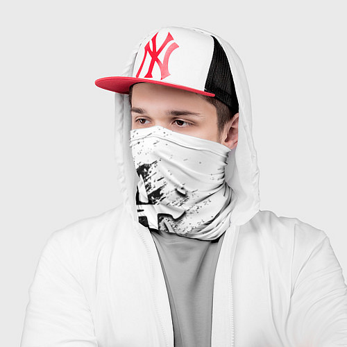 Бандана Doom штрихи красок черные / 3D-принт – фото 2