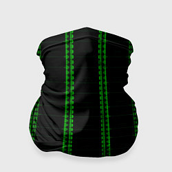 Бандана Color black cage green stripes