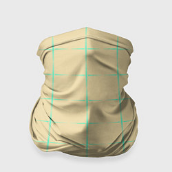 Бандана-труба Color beige green crosses, цвет: 3D-принт