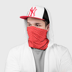 Бандана-труба Красный в мелкий квадратик паттерн, цвет: 3D-принт — фото 2