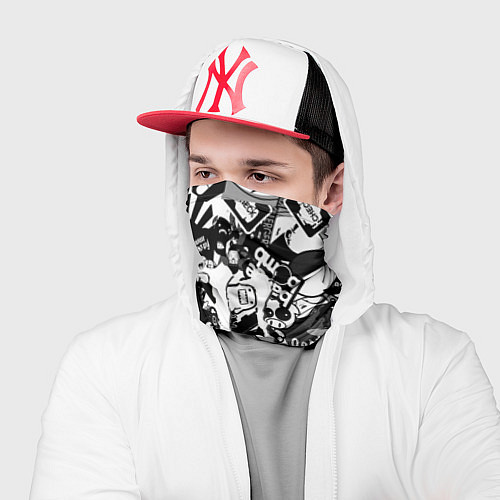 Бандана Monster energy black sticker / 3D-принт – фото 2