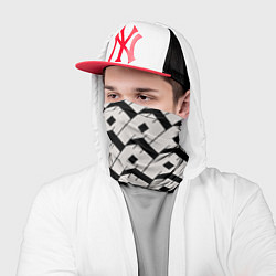 Бандана-труба Три буквы: чёрные, цвет: 3D-принт — фото 2