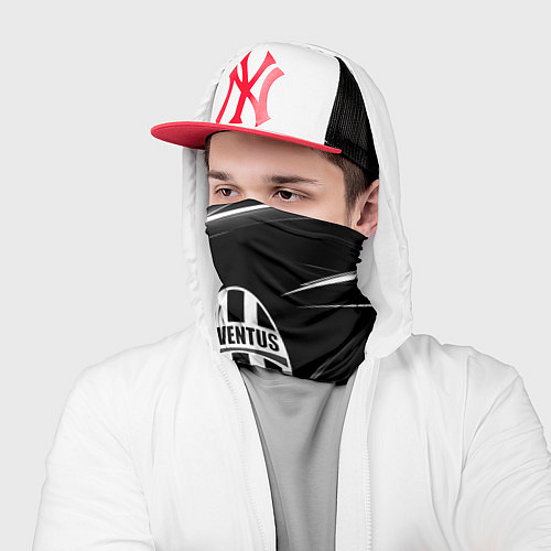 Бандана Juventus geometry stripes black / 3D-принт – фото 2