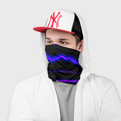 Бандана Color multicoloured neon stripes / 3D-принт – фото 2