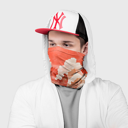 Бандана Японские красные волны / 3D-принт – фото 2