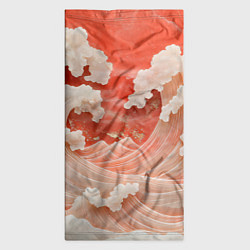 Бандана-труба Японские красные волны, цвет: 3D-принт — фото 2