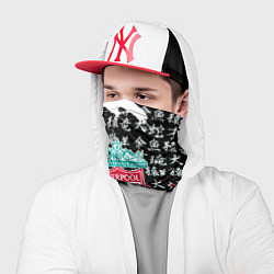 Бандана-труба Ливерпуль китайские символы краски, цвет: 3D-принт — фото 2