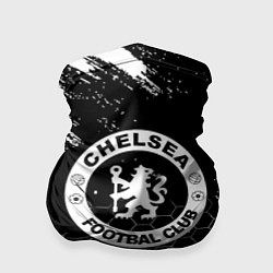 Бандана-труба Челси соты черно белые краски, цвет: 3D-принт