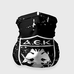 Бандана-труба AEK черно белые краски, цвет: 3D-принт