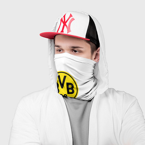 Бандана Borussia черные краски штрихи / 3D-принт – фото 2